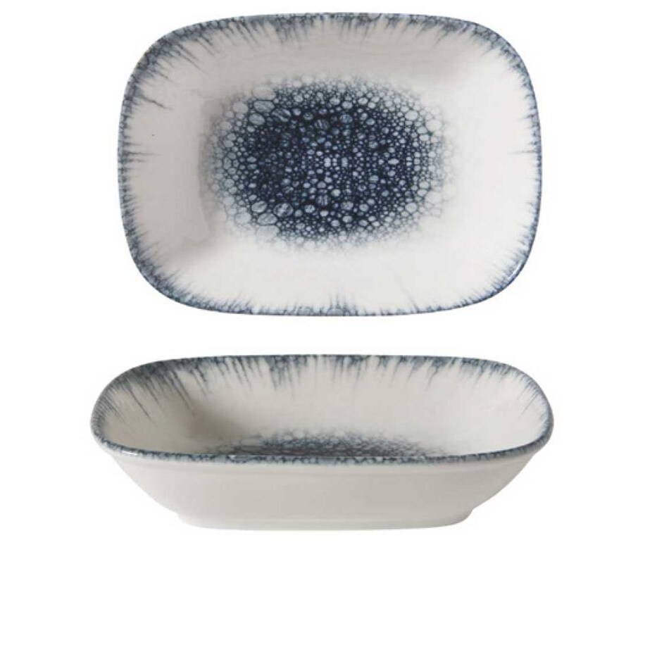 Antares EO Professional Servierplatte quadratisch, Bone Porzellan, 12x9 cm, creme,Packung ( 12 Stück )