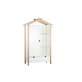 thumbnail of Möbilia Kleiderschrank | Haus Form | Kiefer, MDF | B 112 x T 51 x H 187 cm | weiß-natur | 12020003 | Serie SCHRANK