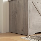 thumbnail of HOMCOM baúl de almacenaje para dormitorio 100 L puff de almacenaje con tapa banco de almacenaje versátil con bisagra de seguridad 80x40x45 cm gris