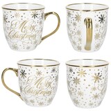 thumbnail of 2er Set Jumbobecher 450 ml Porzellan Merry Christmas Weiß Gold Tee-Tasse Kaffee