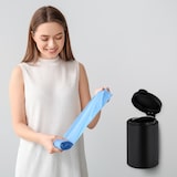 thumbnail of Relaxdays Kosmetikeimer Wandmontage, 3 l, Absenkautomatik, Inneneimer, Edelstahl, runder Badezimmer Mülleimer, grau