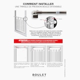 thumbnail of Kit tringle à rideaux Sans-Perçage Extensible 60-80cm Nickel Mat - Boulet