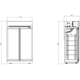 thumbnail of 2-deurs vriezer, zwart glas