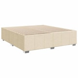 thumbnail of vidaXL Boxspringbett mit Matratze Creme 200x200 cm Stoff