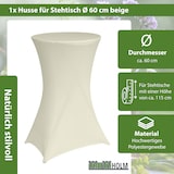 thumbnail of Stehtischhusse Tischdecke Husse Bistrotisch Partytisch Stretch 60 cm beige