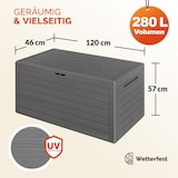 thumbnail of Casaria Auflagenbox Kissenbox Aufbewahrungsbox Woody Holzoptik Grau