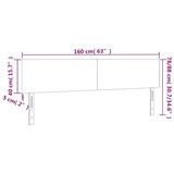thumbnail of vidaXL LED Kopfteil Hellgrau 160x5x78/88 cm Samt