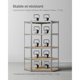 thumbnail of Helloshop26 - Prateleiras de canto de 5 níveis prateleiras de armazenamento de aço reforçado para garagem ou armazém capacidade de 12_0005828