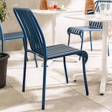 thumbnail of Donkerblauwe aluminium design tuinstoel