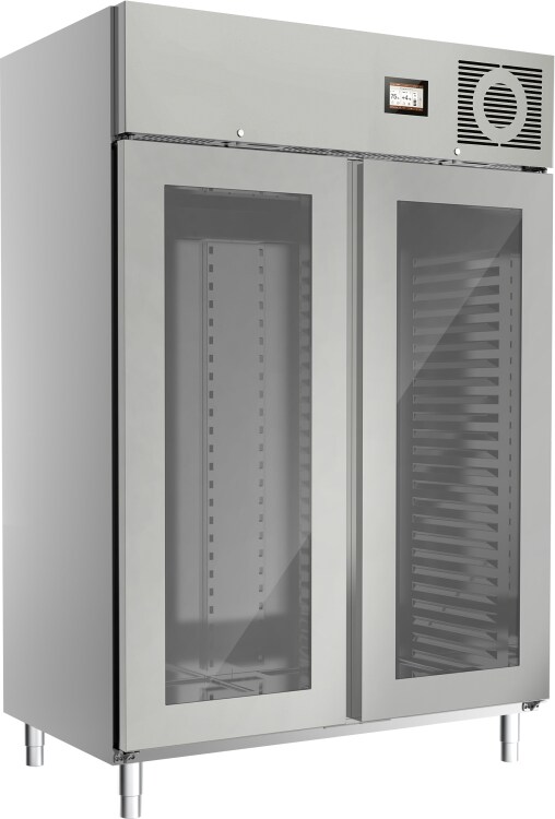 KBS Edelstahl Glastürkühlschrank KU 1426 G