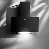 thumbnail of CIARRA Hotte Aspirante Inclinée 60cm 350m3/h 3 Vitesses A++ Recyclage ou Evacuation Verre Noir VM6750CB