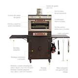 thumbnail of Professioneller Glut- und Holzkohle-Grillofen ECO 60 INOX aus Edelstahl, Holzkohleofen mit Grillrost und Edelstahlplatte