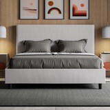 thumbnail of Letto contenitore imbottito 160x190 similpelle bianco Focus