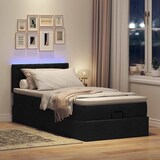thumbnail of vidaXL Ottoman-Bett mit Matratze & LEDs Schwarz 90x200 cm Stoff