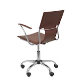 thumbnail of Bogarra Silla  con brazos fijos, y giratoria 360º similpiel color marrón envejecido.