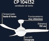 thumbnail of Ventilador de techo con luz Orbegozo CP 104132, motor AC de alto rendimiento, 3 velocidades, temporizador, 132 cm de diámetro, 60 W