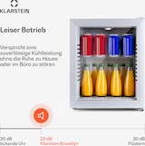 thumbnail of Brooklyn 23 Mini-Kühlschrank Glastür LED Ablage Silber