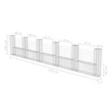 thumbnail of Cesta en forma de U muro de gaviones galvanizado 570x20x100 cm