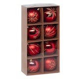 thumbnail of Déco de sapin Lot de 8 Boules de Noël D 8 cm - Rouge et Doré