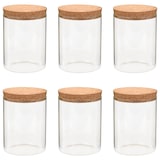 thumbnail of vidaXL Opbergpotten met kurken deksel 6 st 650 ml glas