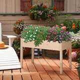 thumbnail of Outsunny Horta Elevada de Madeira com Tecido não Tecido e 4 Orifícios de Drenagem para Cultivo 122,5x56,5x76cm Madeira