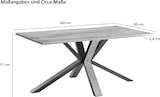 thumbnail of Esstisch Baumkante massiv Akazie natur 180 x 90 Metall Spider-Gestell schwarz außen Holz MIAMI