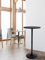thumbnail of CHEFGASTRO Stehtisch rund HxBxT 108x60x60cm Holz Schwarz/Schwarz Bistrotisch