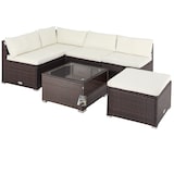 thumbnail of CASARIA® Polyrattan Lounge Set Perth braun/creme