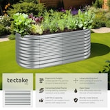 thumbnail of tectake Letto rialzato Flormma, 1257l, zincato, 200x100x80cm 200 x 80 x 100 cm Argento