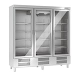 thumbnail of KBS Edelstahltiefkühlschrank mit Glastüren 1465 Liter 3 türig 2055x735x2160 mm