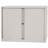 thumbnail of BISLEY Rollladenschrank in verkehrsweiß abschließbar Schrank aus Metall Rolladen aus Kunststoff inkl. 2 Einlegeböden