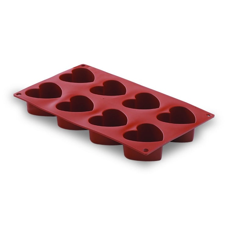 Molde Silicona Corazón 8 Cavidades de Lacor