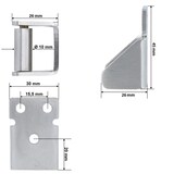 thumbnail of Edelstahl Türhalter-Gegenstück Türanschlagshalter Rollenkolben für Außenbereich