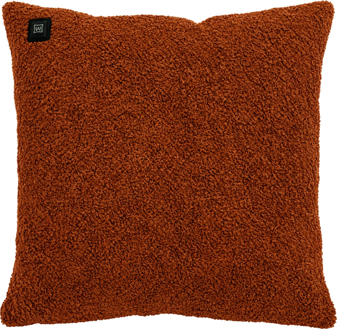 Kabelloses Heizkissen mit Akku (10.000mAh) - Teddy-Boucle Braun - Wärmekissen 45x45cm inkl. 2,5m USB-Kabel