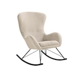 thumbnail of SalesFever Schaukelstuhl | Bezug Lammfelloptik | B 70 x T 94 x H 102 cm | Beige