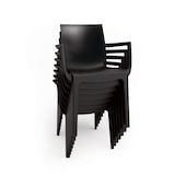 thumbnail of METRO PROFESSIONAL Fauteuil Bukisi, empilable, avec accoudoirs, en polypropylène, noir