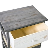 thumbnail of Rebecca Mobili Cassettiera Armadietto 4 Cassetti Legno Grigio Beige 72x40x29