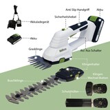 thumbnail of Akku Rasentrimmer 20 V 2-in-1 inkl. 2 x 2.0Ah Akku 10 cm Gras- und 20 cm Strauchklinge Akku Grasschere