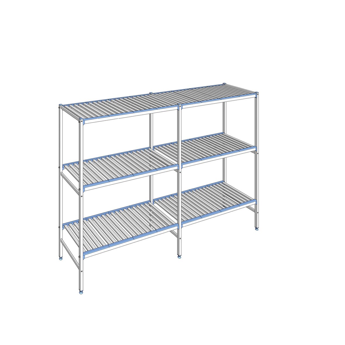 Tournus Equipement Rayonnage à clayettes amovibles 3 niveaux 175 x 253,2 x 56 cm Tournus - ALG2532