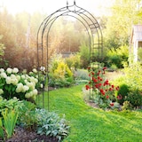 thumbnail of Relaxdays Rosenbogen mit Spitze, HxBxT:242x138x35,5cm, Metall, Rankhilfe für Kletterrosen/Clematis, schwarz