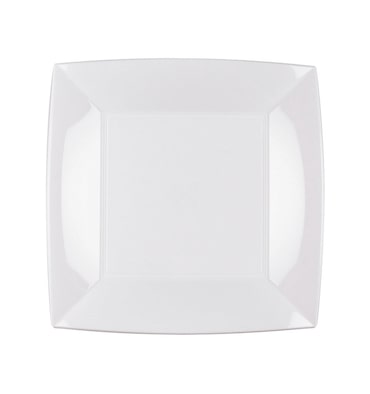 MONOUSO - Prato Resistente Reutilizável PP Raso Branco 