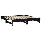 thumbnail of vidaXL Slaapbank uitschuifbaar massief grenenhout zwart 2x(75x190) cm