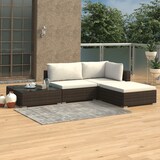thumbnail of vidaXL 4-tlg. Garten-Lounge-Set mit Auflagen Poly Rattan Braun