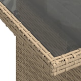 thumbnail of vidaXL Tuintafel met glazen blad 100x55x73 cm poly rattan beige