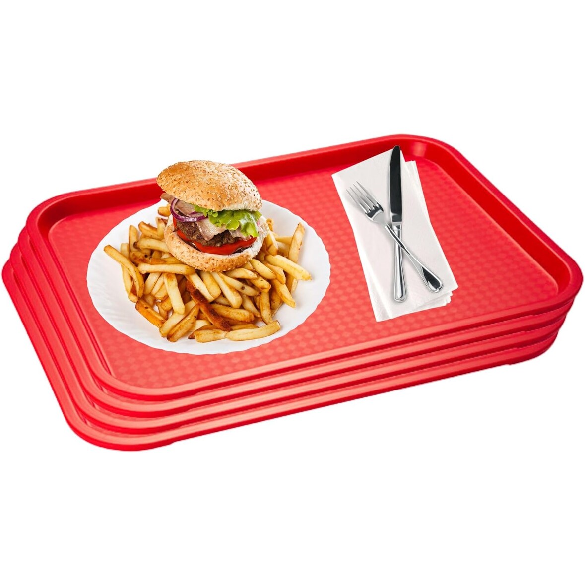 APS 4er Set APS Fast Food-Tablett/Serviertablett41 x 30,5 cm, H: 2 cm