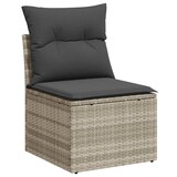 thumbnail of vidaXL Garten-Sofa-Set 5 pcs Hellgrau und Dunkelgrau Poly-Rattan