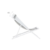 thumbnail of aro Sonnenliege/Liegestuhl mit Kippfunktion, Aluminium/Textilen-Bespannung, gestreiftem Design, schwarz/weiß