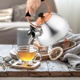 thumbnail of Briebe I-Bronze Chaleira de Indução com Apito, 2,5 L, Aço Inox, Retro, Vitrocerâmica, Gás, Cabo em Baquelite, Inox/ Bronze