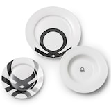 thumbnail of Benetton - Set 18Pcs Vajilla Porcelana Diseño Logo Estampado Negro