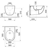 thumbnail of Alpenberger Wand-WC Spülrandlos | Hänge-WC aus Sanitärkeramik | Tiefspüler WC-Becken mit Soft-Close WC-Sitz | Toilette Schwarz/Matt | Made in Europa